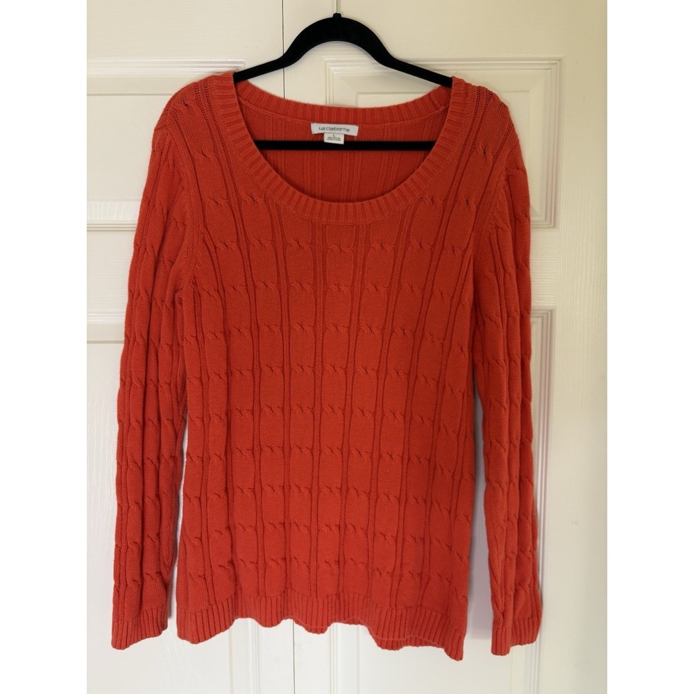 Liz Claiborne Women's Knit Sweater Long Sleeve Size L, Pullover